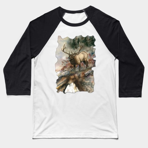 Ridge Runner Baseball T-Shirt by Dave Bartholet Wildlife Art